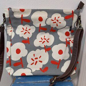 Maika City Sling Sierra Pattern Cross Body Floral Gray, Red, White